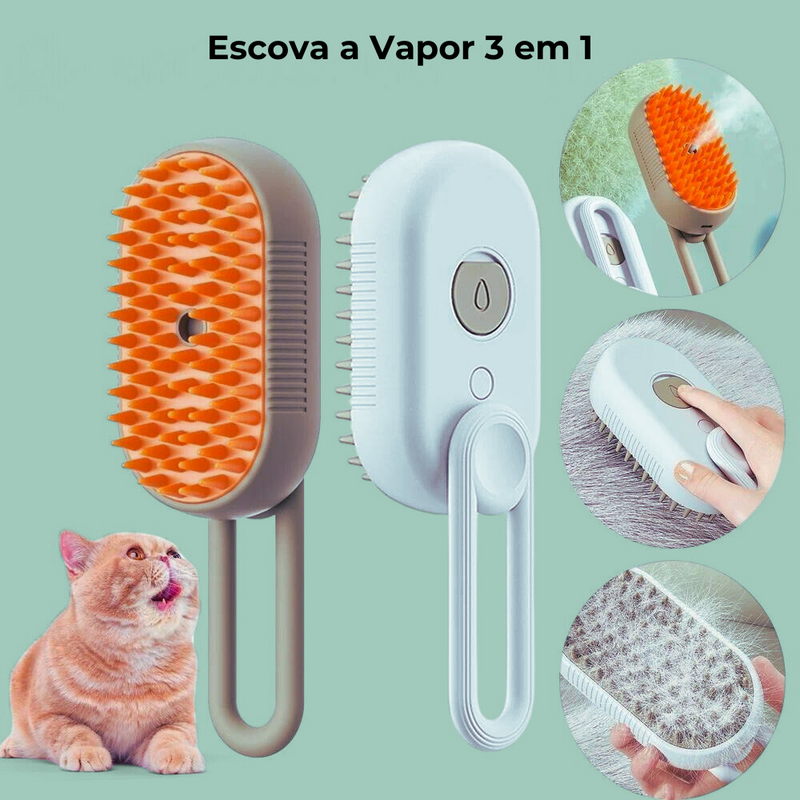 Escova a Vapor Pet Recarregável - Epahs