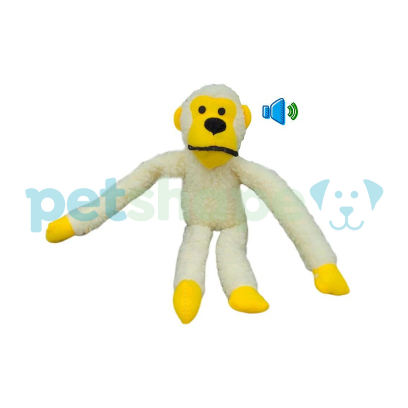 Brinquedo Cachorro Pelúcia Macaco 40 cm com Apito Savana Pet