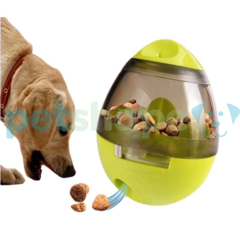 Brinquedo Interativo para Cachorro e Gato Disperser de Ração e Petisco Oval