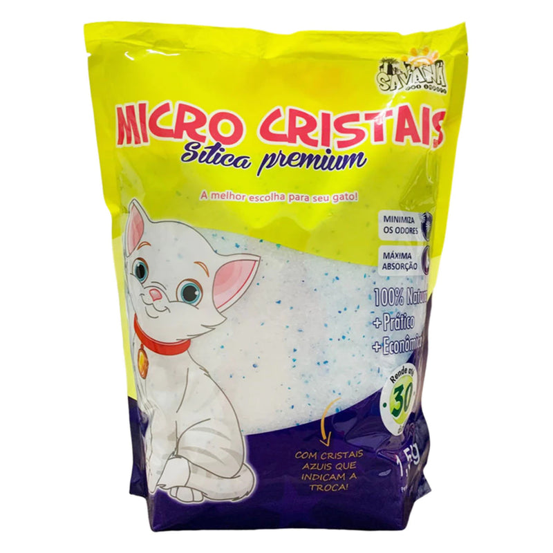 Kit com 3 Areias Sílica para Gato Premium Savana Pet 1,5kg