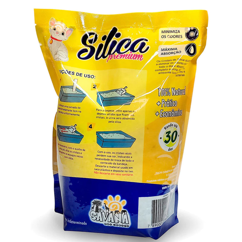 Kit com 3 Areias Sílica para Gato Premium Savana Pet 1,5kg