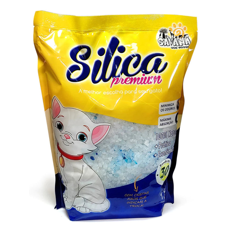 Kit com 3 Areias Sílica para Gato Premium Savana Pet 1,5kg