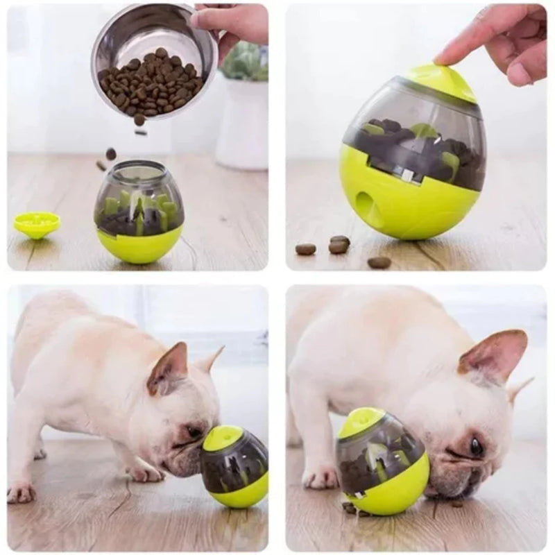 Brinquedo Interativo para Cachorro e Gato Disperser de Ração e Petisco Oval