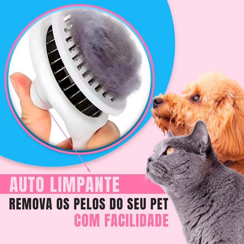 Escova Rasquedeira Limpa e Tira Pelos Pet - Epahs